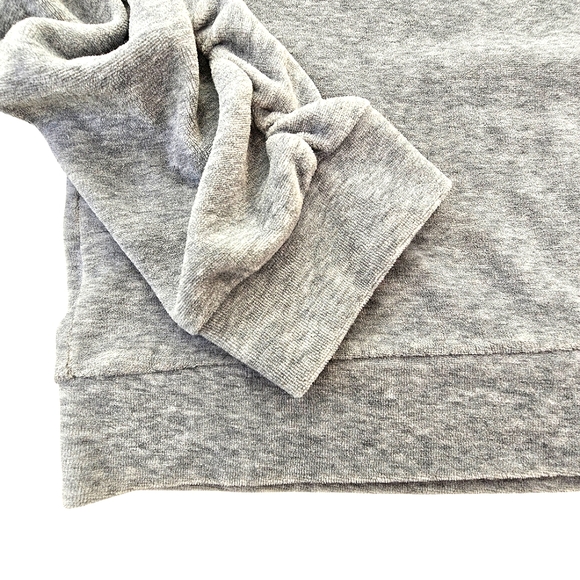 PULL & BEAR Women's Heather Gray Soft, Stretchy Velour Sweatshirt Size M - Picture 5 of 13